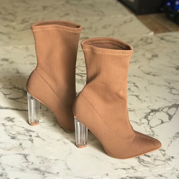 FASHION NOVA POINT TOE SOCK BOOTS - Picture 2 of 7